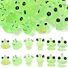 24Pcs 6 Styles Luminous Frog Resin Pendants RESI-YW0006-19-1