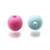 Frosted Opaque Acrylic Beads OACR-S071-03A-2