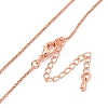 Brass Box Chain Necklaces for Women NJEW-G084-12RG-2