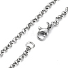 Skull Rhinestone Pendant Necklaces with Rolo Chains NJEW-F309-02-3