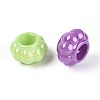 Pearlized UV Plating Opaque Acrylic European Beads SACR-T017-63M-2