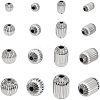 Unicraftale 16Pcs 8 Style 304 Stainless Steel Corrugated Beads STAS-UN0026-35-1