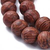 Wood Beads Strands WOOD-F008-03-B-4