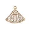 Brass Micro Pave Cubic Zirconia Pendants KK-S339-07G-1