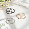 3Pcs 3 Colors Tri-Ring Alloy Brooch Scarf Clip Buckles for Women Lady Girls AJEW-LP0010-65-1