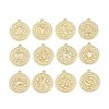 Brass Micro Pave Clear Cubic Zirconia Pendants CU-CBA764E-04-G-1