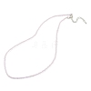 Natural Rose Quartz Beaded Necklaces X-NJEW-K114-A-A01-1