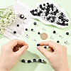 200Pcs 4 Styles Printed Opaque Acrylic Round Beads ACRP-YW0001-19-5
