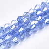 Electroplate Glass Beads Strands X-EGLA-Q118-6mm-B04-1