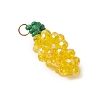 Handmade Glass Beaded Grape Pendants PALLOY-MZ00489-04-3