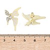 Butterfly Alloy Enamel Stud Earrings EJEW-F408-03G-3