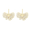 Brass Cubic Zirconia Stud Earrings for Women EJEW-S217-B06-1