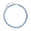 Round Synthetic Stone Beaded Necklaces for Women UZ5669-1-2