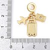 Rack Plating Brass Cubic Zirconia Summer European Dangle Charms KK-P287-01A-G-3