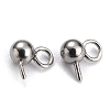 Non-Tarnish 304 Stainless Steel Ball Post Stud Earring Findings STAS-Z035-02P-A-1