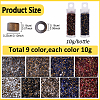 90G 9 Colors Baking Paint Glass Seed Beads FIND-YW0008-74-2