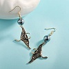 Alloy Enamel Dangle Earrings PW-WGE135E-01-4