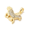 Brass Micro Pave Cubic Zirconia Pendants KK-Z073-17G-2