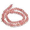 Cherry Quartz Glass Beads Strands G-H078-C23-01-3