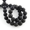 Natural Lava Rock Gemstone Round Bead Strands G-R285-10mm-06-2