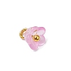 60Pcs 12 Colors Frosted Acrylic Flower Charms PALLOY-JF03550-5