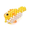 Glass Seed Beaded Fish Pendants PALLOY-MZ01234-03-2