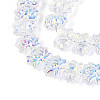 Baking Paint Electroplate Transparent Glass Beads Strands EGLA-N020-04I-3