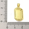 Religion Theme Rack Plating Brass Micro Pave Cubic Zirconia Pendants KK-C074-40G-04-3