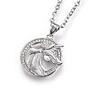 304 Stainless Steel Pendant Necklaces NJEW-L150-05-2