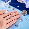 10Pcs 5 Styles Natural Black Lip Shell Beads SSHEL-TA0001-25-6