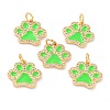 Real 18K Gold Plated Brass Micro Pave Cubic Zirconia Charms ZIRC-L100-085G-03-1