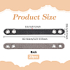 20Pcs Imitation Leather Bag Webbing Straps with Silver Color Plated Metal Eyelets for Bag Accessories DIY-NB0016-35A-2