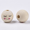 Natural Wood European Beads X3-WOOD-S055-17-3