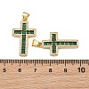 Brass Micro Pave Cubic Zirconia Pendants CU-CBADC6C-11G-06-3
