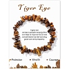 Natural Tiger Eye Chips Beaded Stretch Bracelets PW-WG309C1-05-1