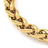 304 Stainless Steel Wheat Chain Bracelets for Women BJEW-G707-01G-2
