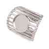 304 Stainless Steel Cuff Rings Ring Components SA-CBA098D-01P-C-2