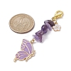 Butterfly Alloy Enamel Pendants Decoraiton HJEW-JM01637-03-4