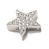 304 Stainless Steel Rhinestone Slide Charms STAS-P421-04C-P-2
