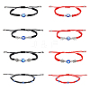 8Pcs 8 Style Lampwork Evil Eye Braided Bead Bracelets Set BJEW-FI0001-45-8