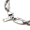 304 Stainless Steel Cross Link Chain Necklaces for Women Men NJEW-JN05431-01-5