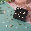 16Pcs 4 Styles Brass Stud Earrings for Women EJEW-TA0001-68-5