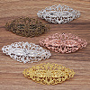 Brass Hair Barrettes OHAR-PW0001-199AB-1