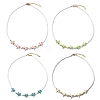 Ocean Sea Animals Synthetic Turquoise & Natural Cultured Freshwater Pearl & Glass Seed Beaded Necklaces for Women NJEW-JN06127-01-2