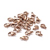 Ion Plating(IP) 304 Stainless Steel Lobster Claw Clasps X-STAS-H353-D-02RG-3