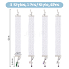4Pcs 4 Styles Flat Cotton Lace Bookmarks AJEW-FI00001-2