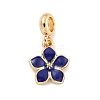 Rack Plating Alloy Enamel Flower European Dangle Charms FIND-B034-55G-02-1