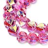 Electroplate Transparent Glass Beads Strands X-EGLA-B012-AB07-3