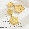 Elegant Stainless Steel Sunflower Dangle Stud Earrings QQ3962-5