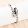 304 Stainless Steel Bangles for Men Women BJEW-H631-05B-AS-1